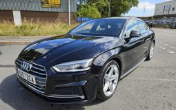 2018 AUDI A5 2.0 TDI Ultra S Line 5dr S Tronic Black Damaged Salvage CAT N