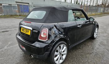 2012 12 MINI CONVERTIBLE 1.6 Cooper 2dr Black Damaged Salvage DRIVE AWAY full