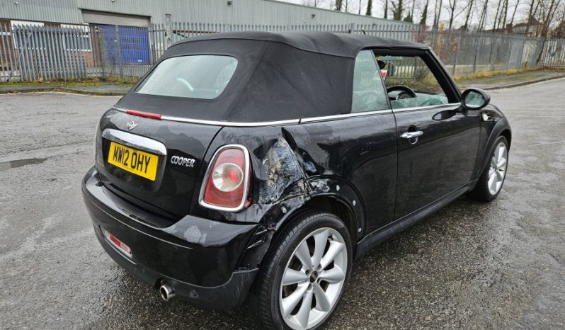 2012 12 MINI CONVERTIBLE 1.6 Cooper 2dr Black Damaged Salvage DRIVE AWAY full