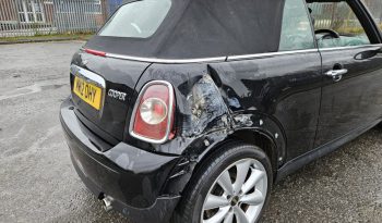 2012 12 MINI CONVERTIBLE 1.6 Cooper 2dr Black Damaged Salvage DRIVE AWAY full