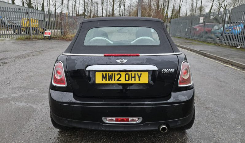 2012 12 MINI CONVERTIBLE 1.6 Cooper 2dr Black Damaged Salvage DRIVE AWAY full
