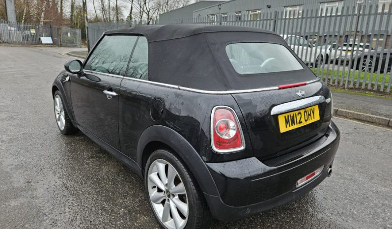 2012 12 MINI CONVERTIBLE 1.6 Cooper 2dr Black Damaged Salvage DRIVE AWAY full