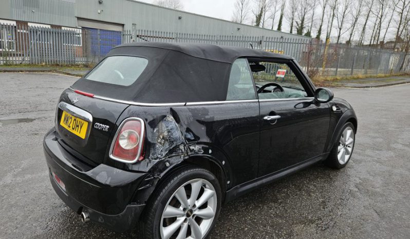2012 12 MINI CONVERTIBLE 1.6 Cooper 2dr Black Damaged Salvage DRIVE AWAY full