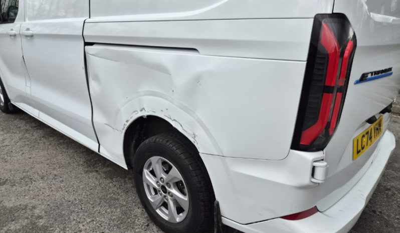 2024 FORD TRANSIT CUSTOM ELECTRIC 100kW 65kW H1 Van Limited Auto Damaged Salvage CAT N full