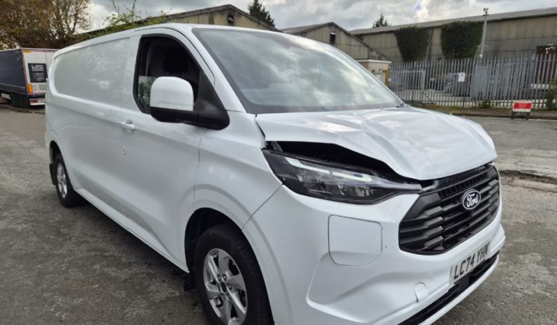 2024 FORD TRANSIT CUSTOM ELECTRIC 100kW 65kW H1 Van Limited Auto Damaged Salvage CAT N full