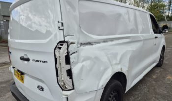 2024 74 FORD TRANSIT CUSTOM 100kW ELECTRIC 65kWh Van Trend Auto Damaged Salvage full