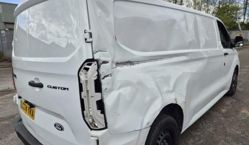 2024 74 FORD TRANSIT CUSTOM 100kW ELECTRIC 65kWh Van Trend Auto Damaged Salvage full