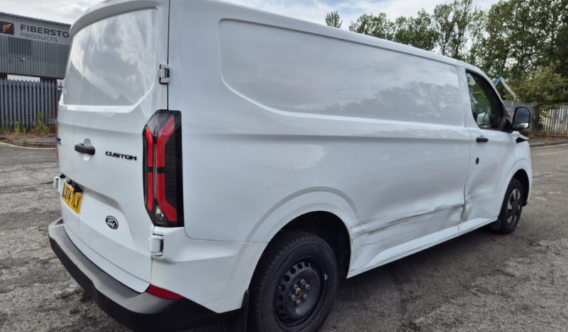 2024 74 FORD TRANSIT CUSTOM AUTO 100kW 65kWh H1 Van Trend Auto Damaged Salvage full